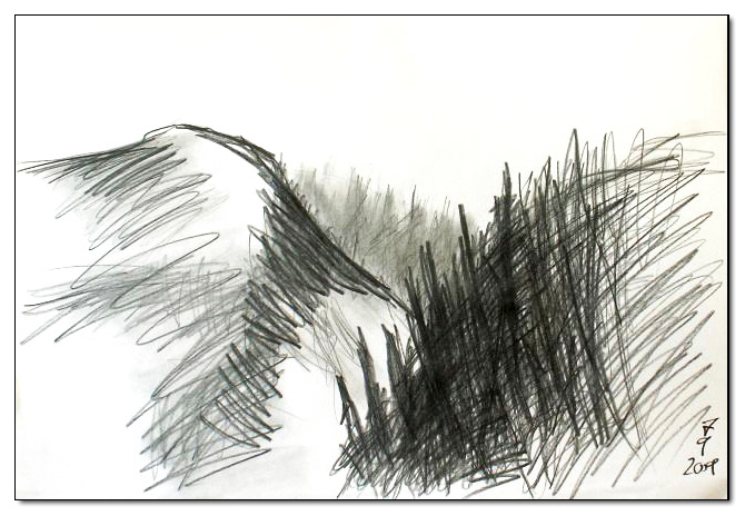 Thüringer Landschaft, Graphit