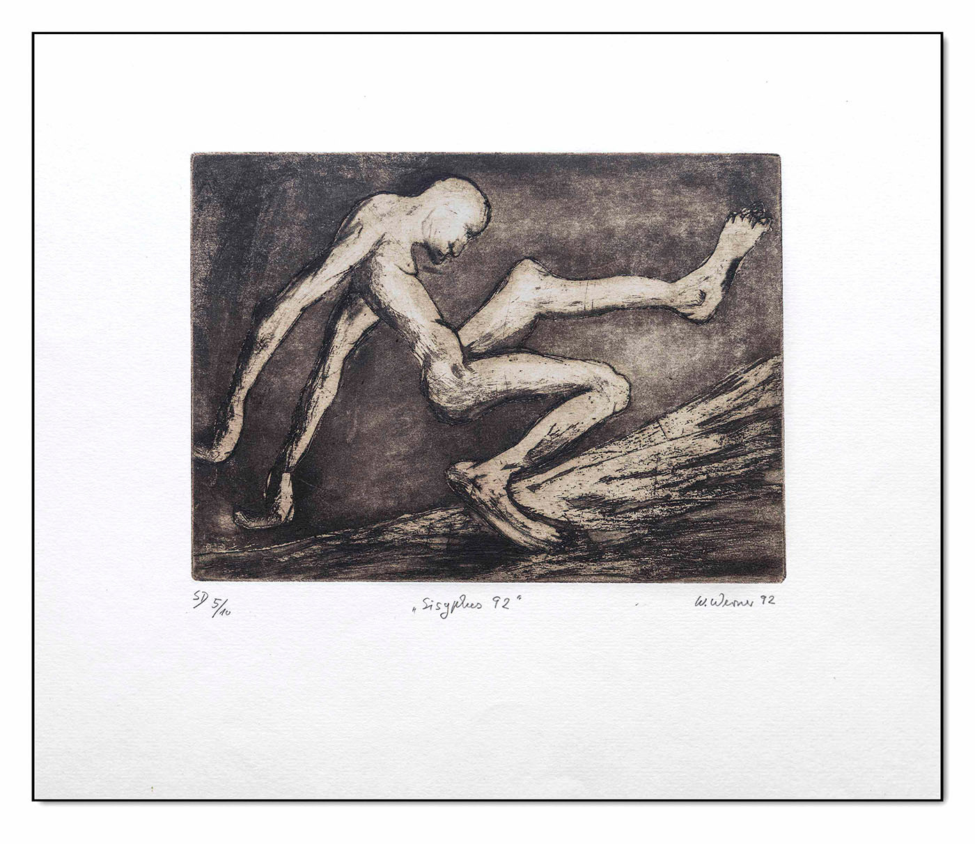 Sisyphus 92, Radierung