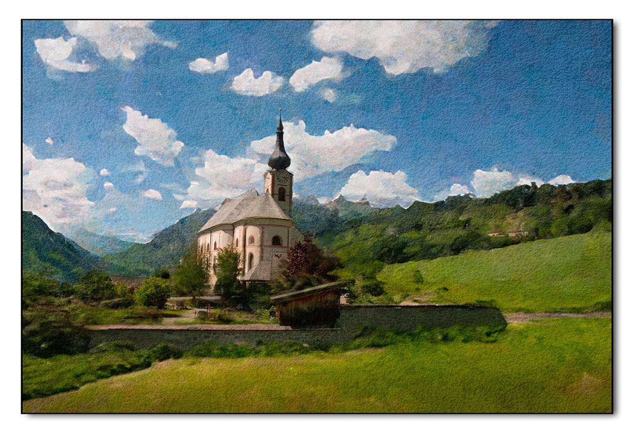 Kirche St. Georgen in Kärnten, Digital Painting