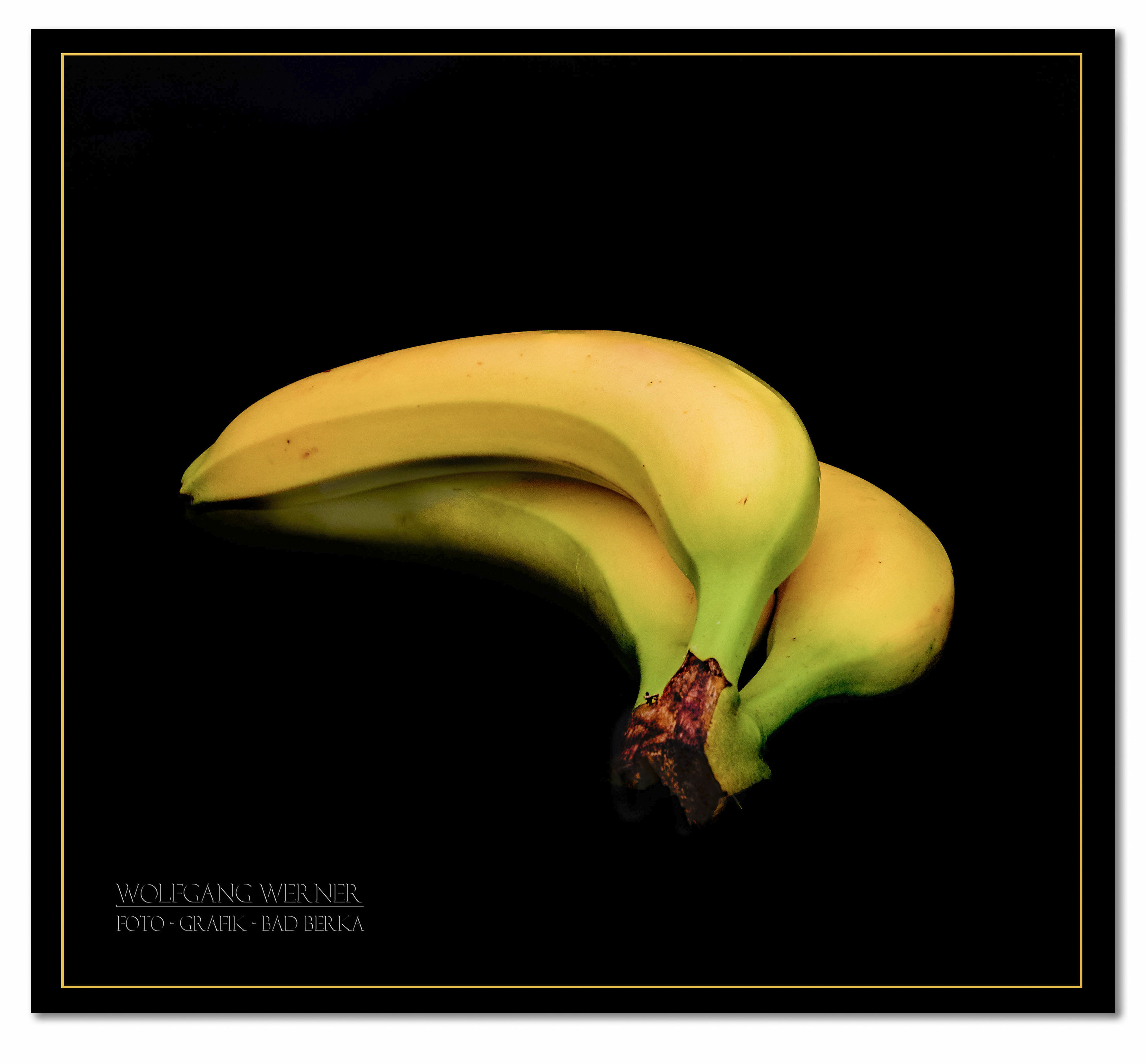 Bananen auf schwarzem Grund II