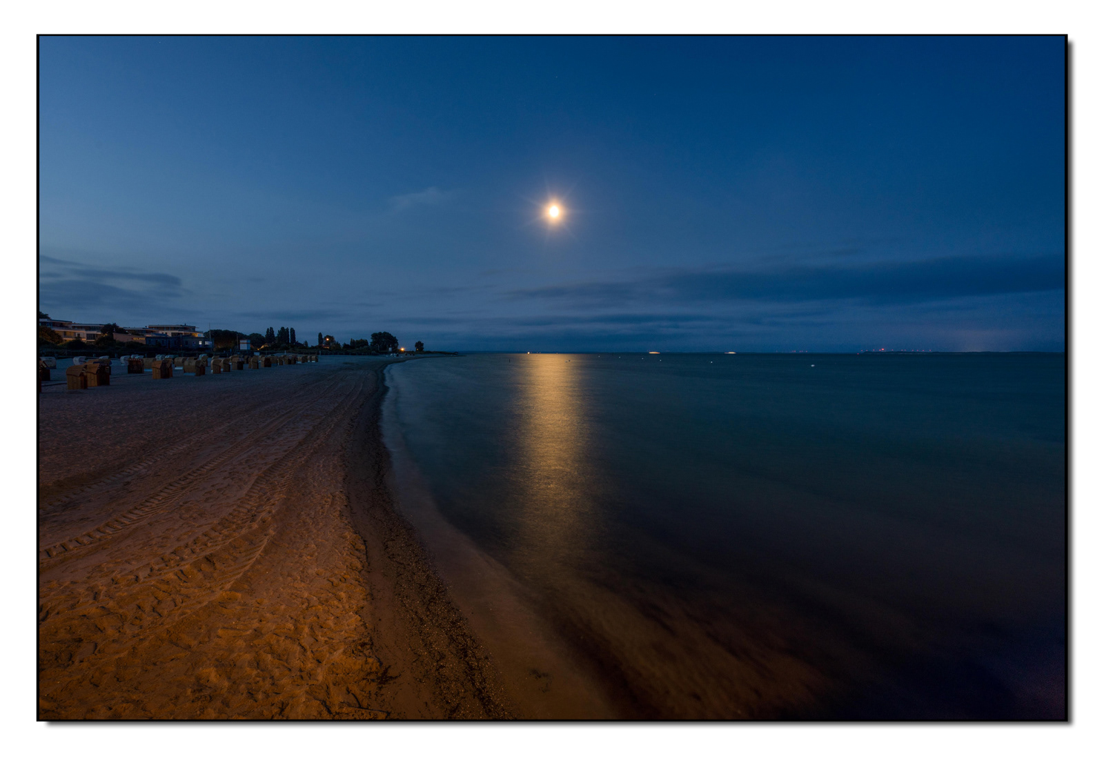 Mondschein am Strand von Pelzerhaken/Holstein 