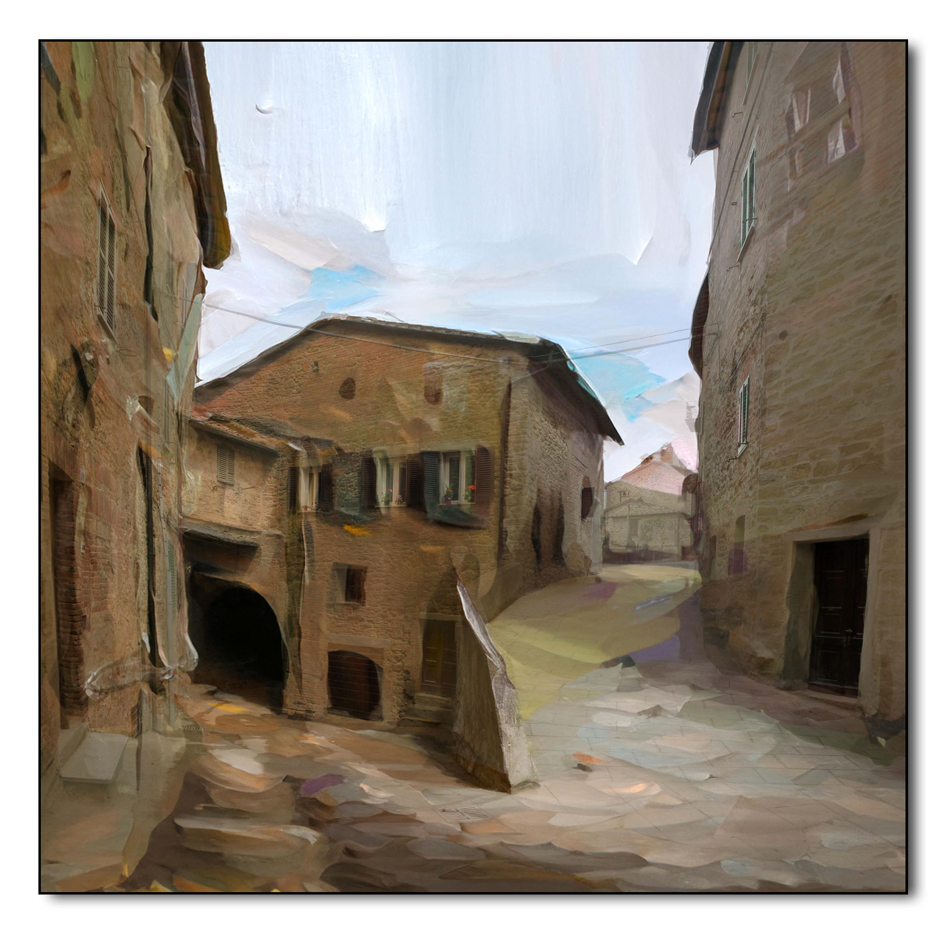 Gasse in Umbrien, Digital Painting