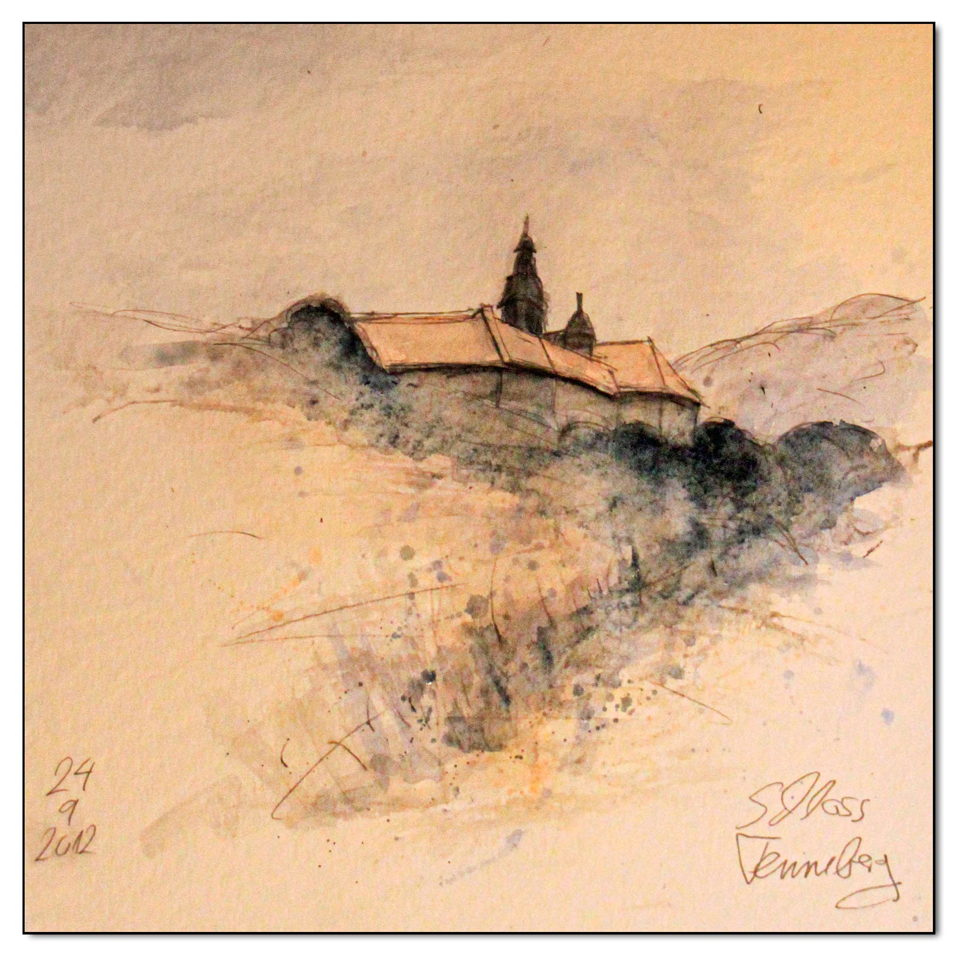Schloss Tenneberg, Aquarell