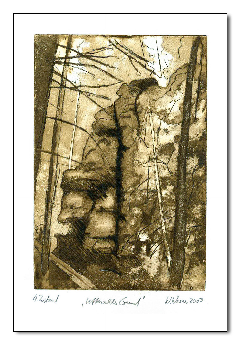 Uttewalder Grund, Radierung