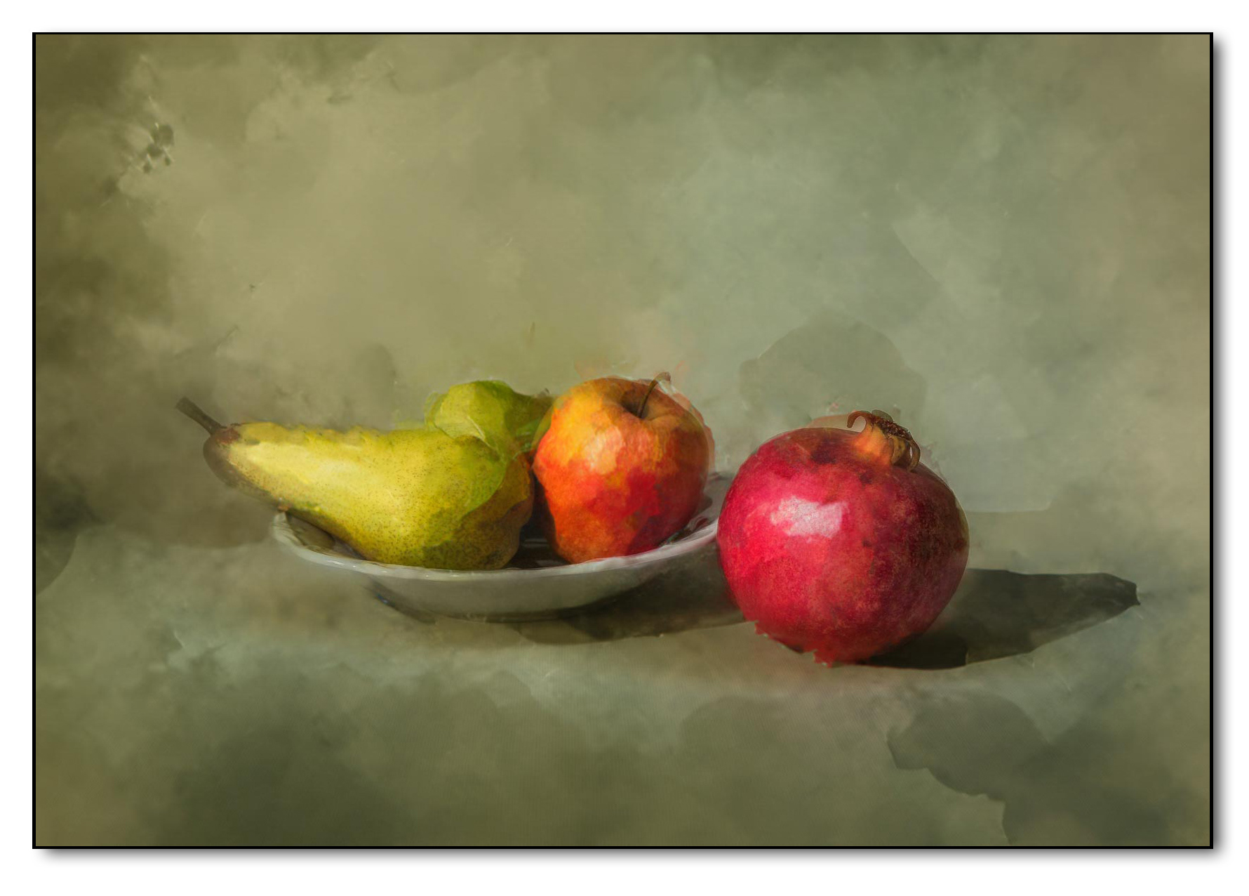 Stillleben mit Früchten, Digital Painting 