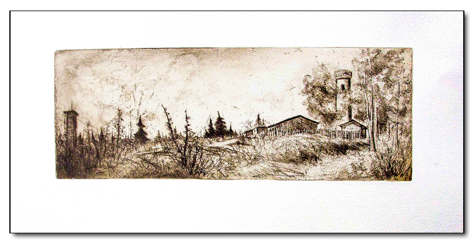 Auf dem Kickelhahn bei Ilmenau, Radierung