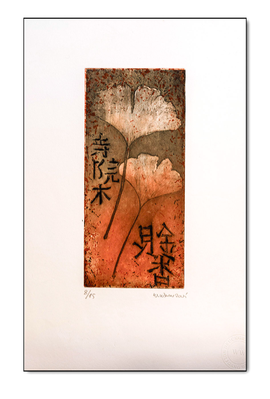 Ginkgo, Farbradierung