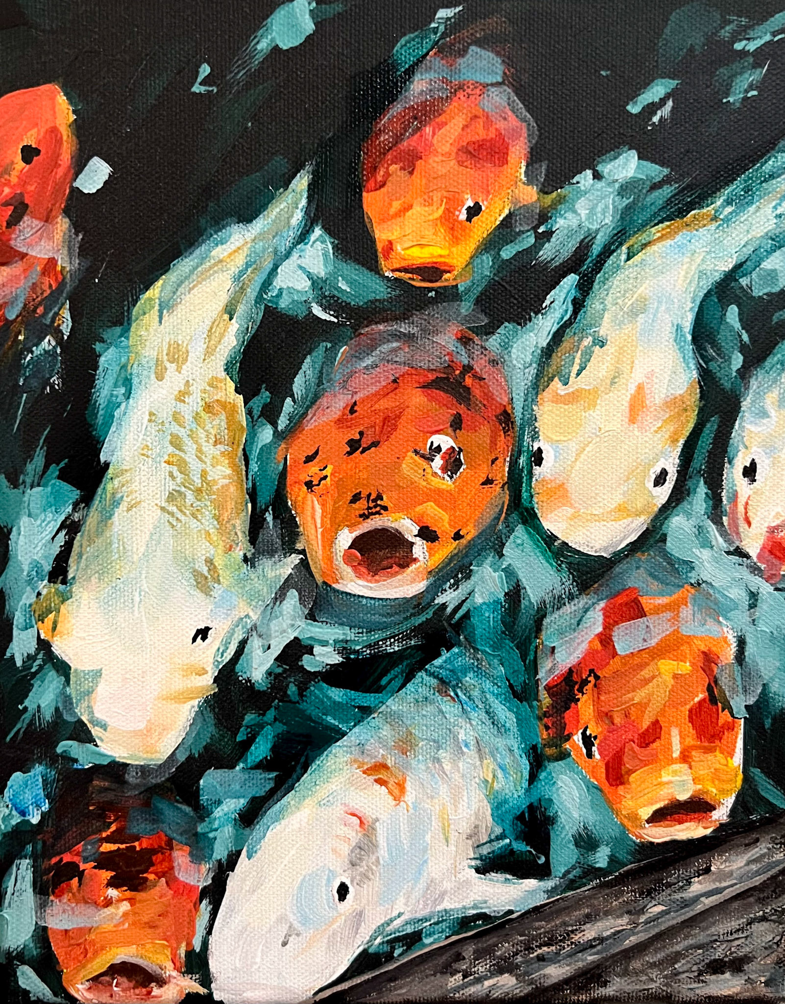 Blub Blub, 8x10 in., acrylic 