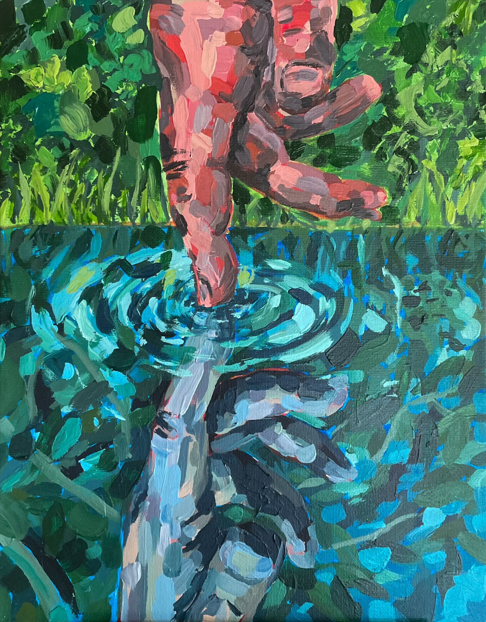 Reflection, 11x14 in., acrylic  