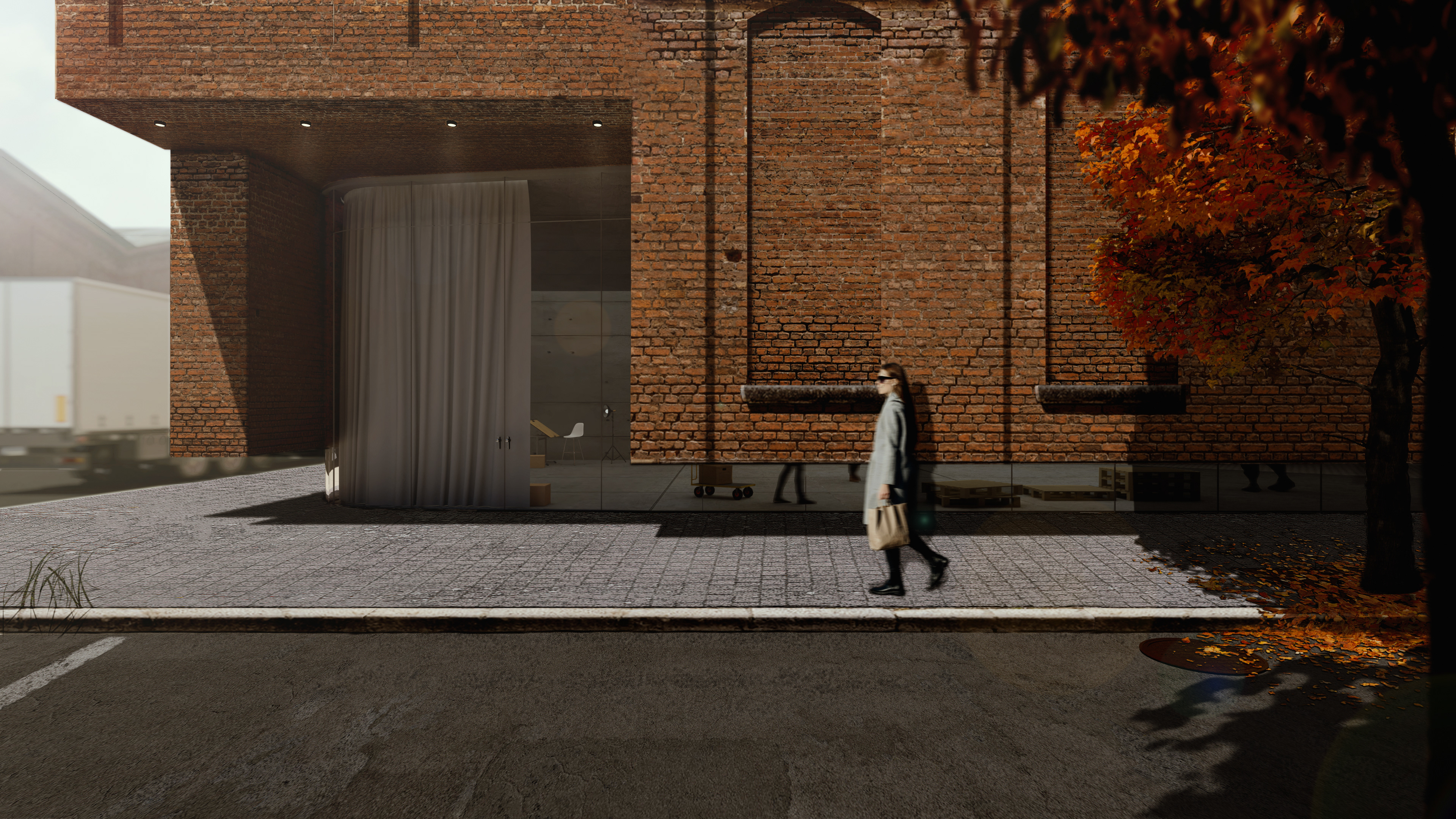 exterior perspective from private access