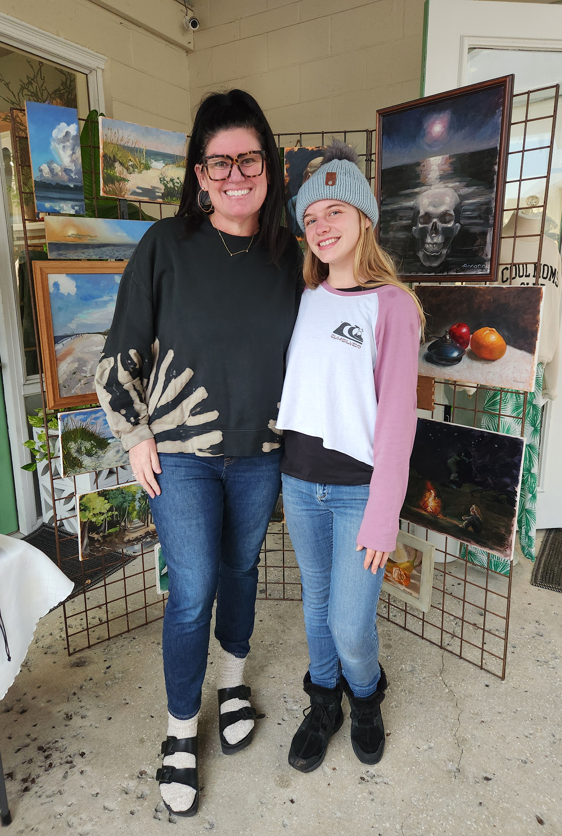 Mrs. Page and I ready for the exhibition!