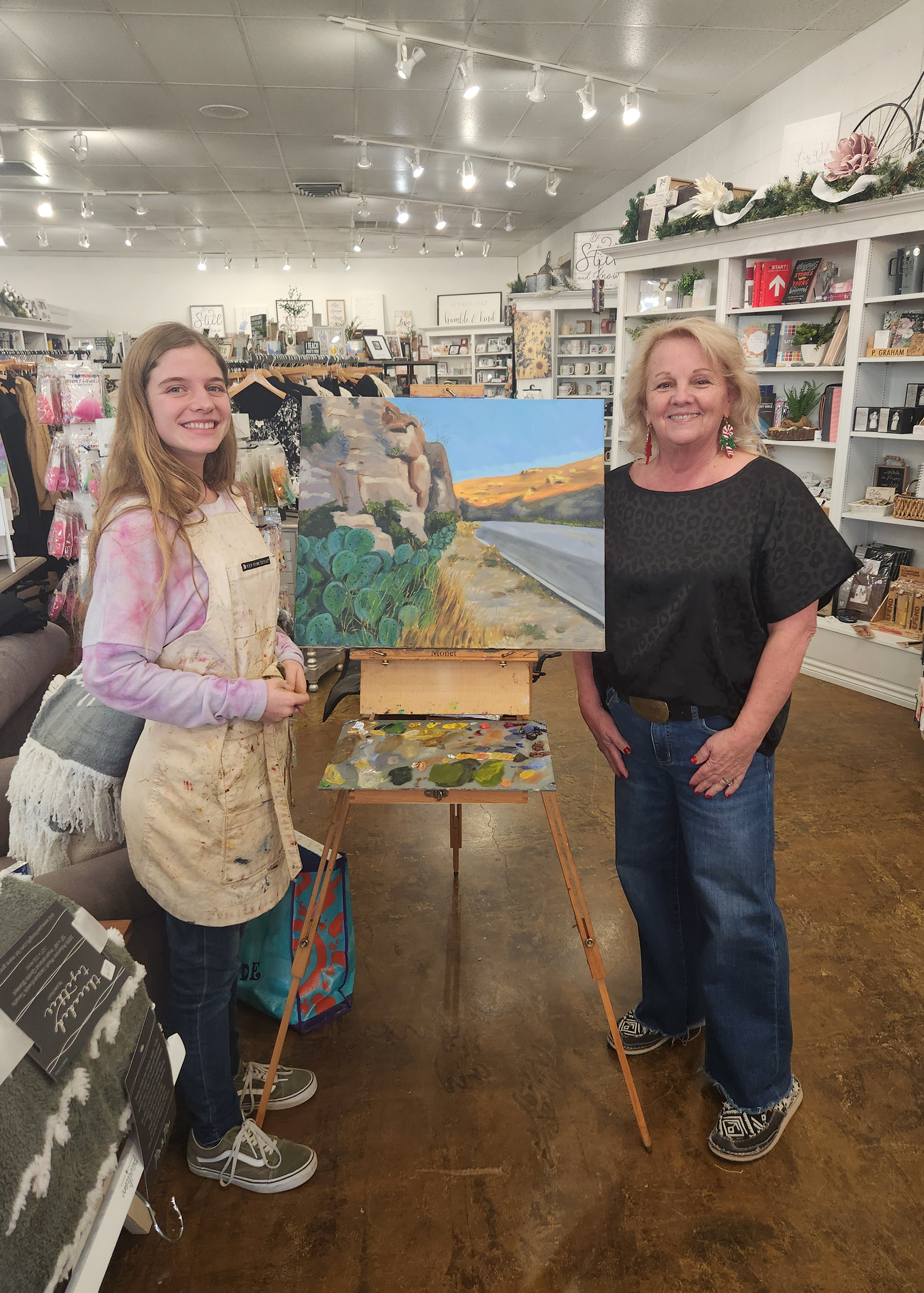 Mrs. Tammy and I inside the boutique.