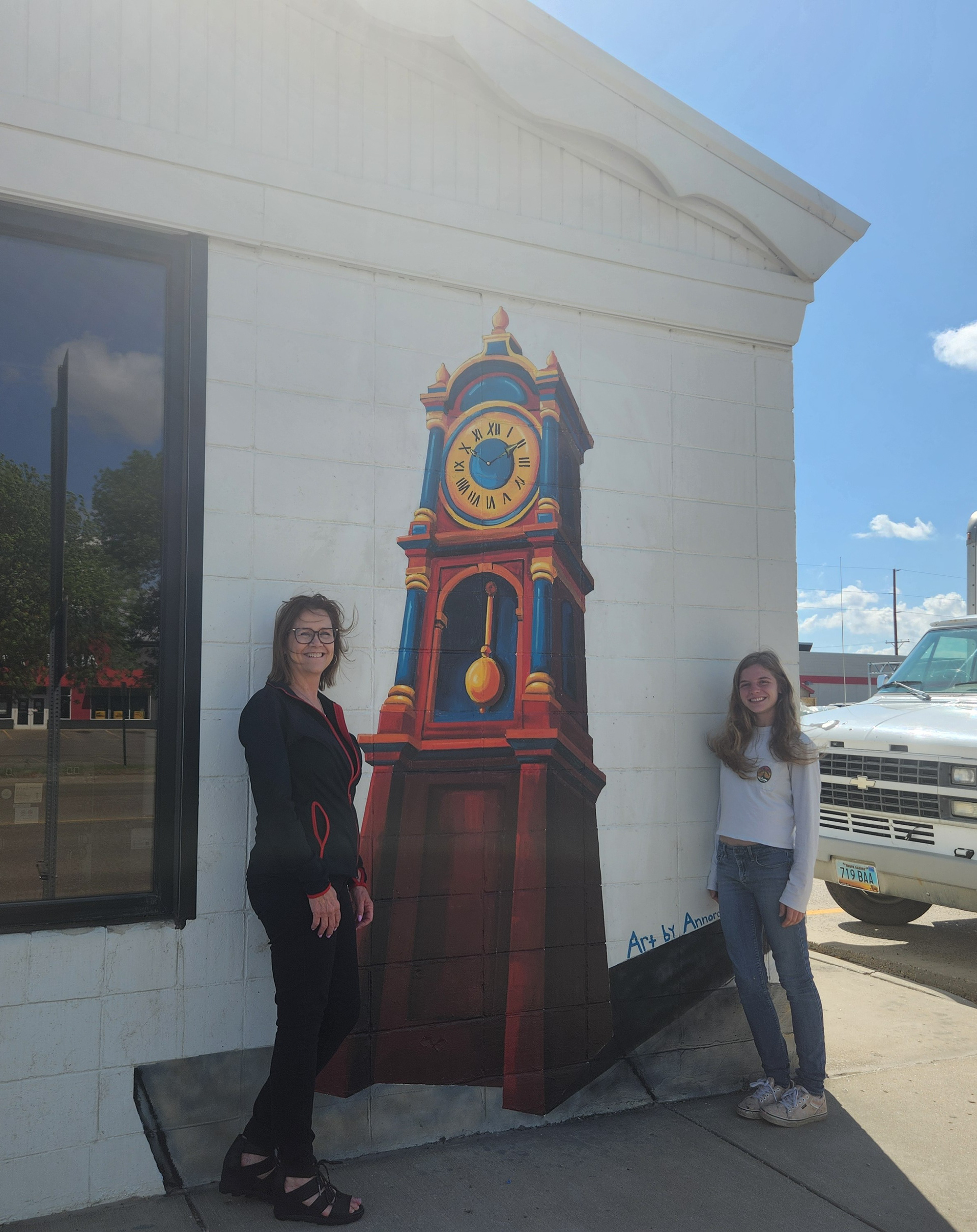 Mrs.Sonya Owen and I in front of the Second Opportunity Mural