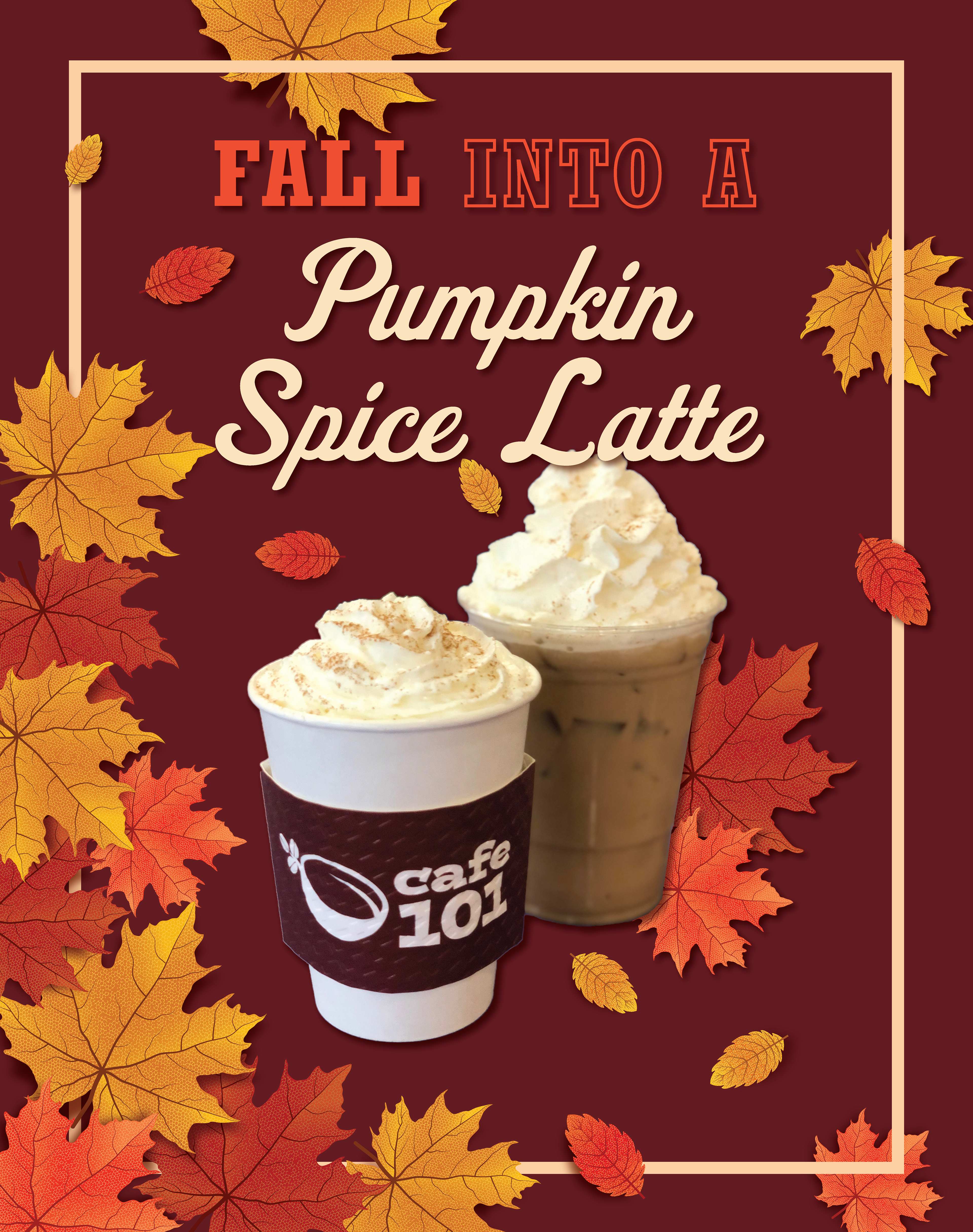 Final design for Pumpkin Spice Latte ad