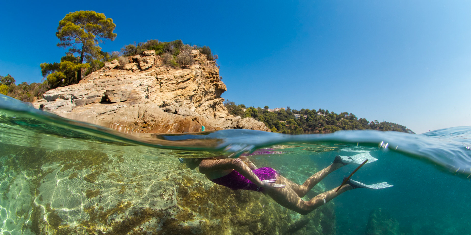 Snorkelling in Bonporteau underwater trail - Cavalaire