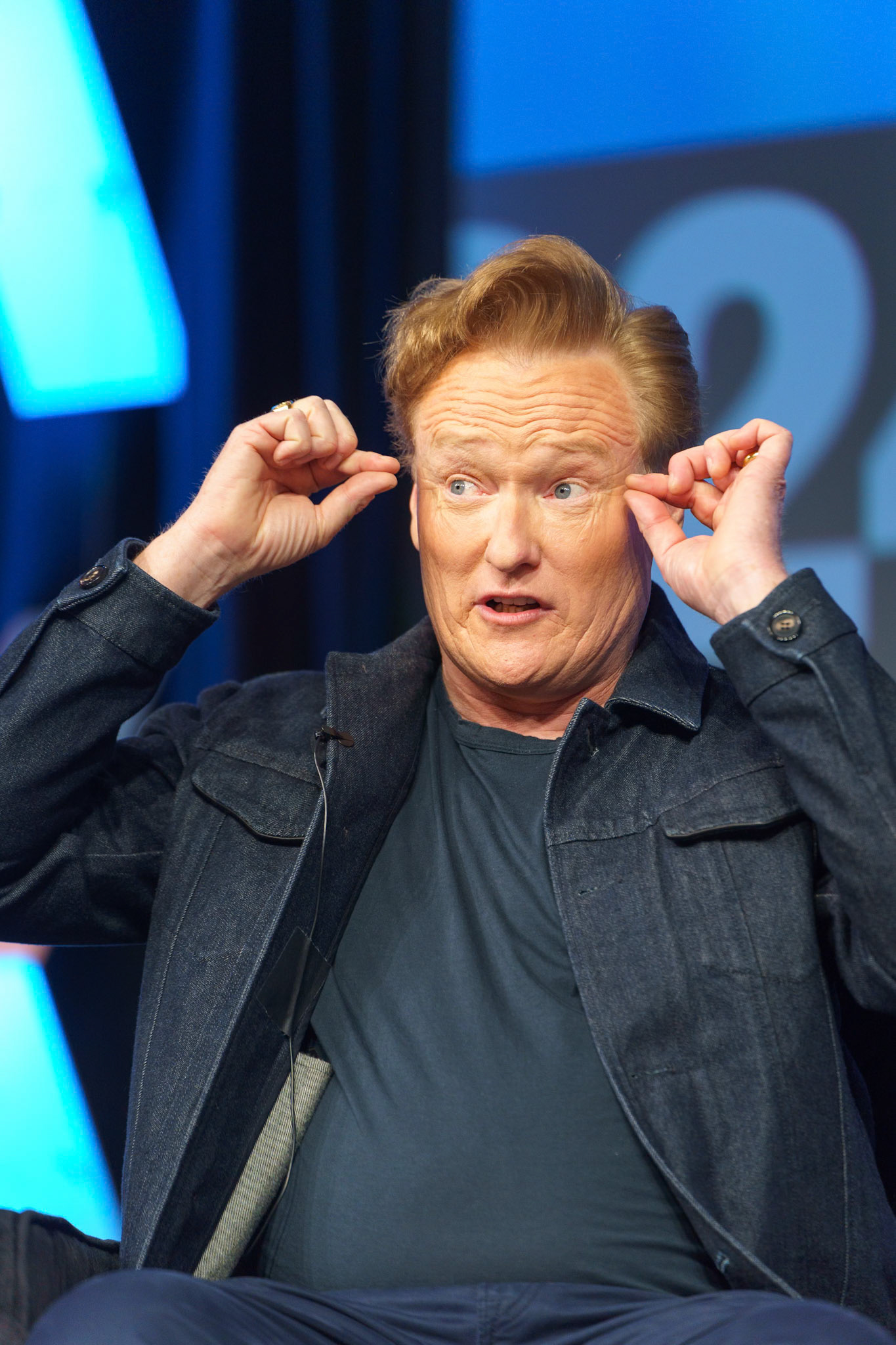 Conan O'Brien speaking at South by Southwest 2024