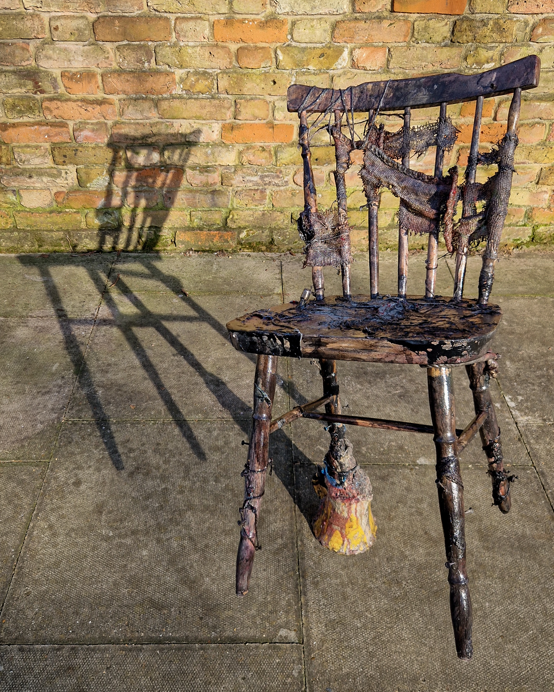 Syria / سوريا  Mixed media on wooden chair  2025