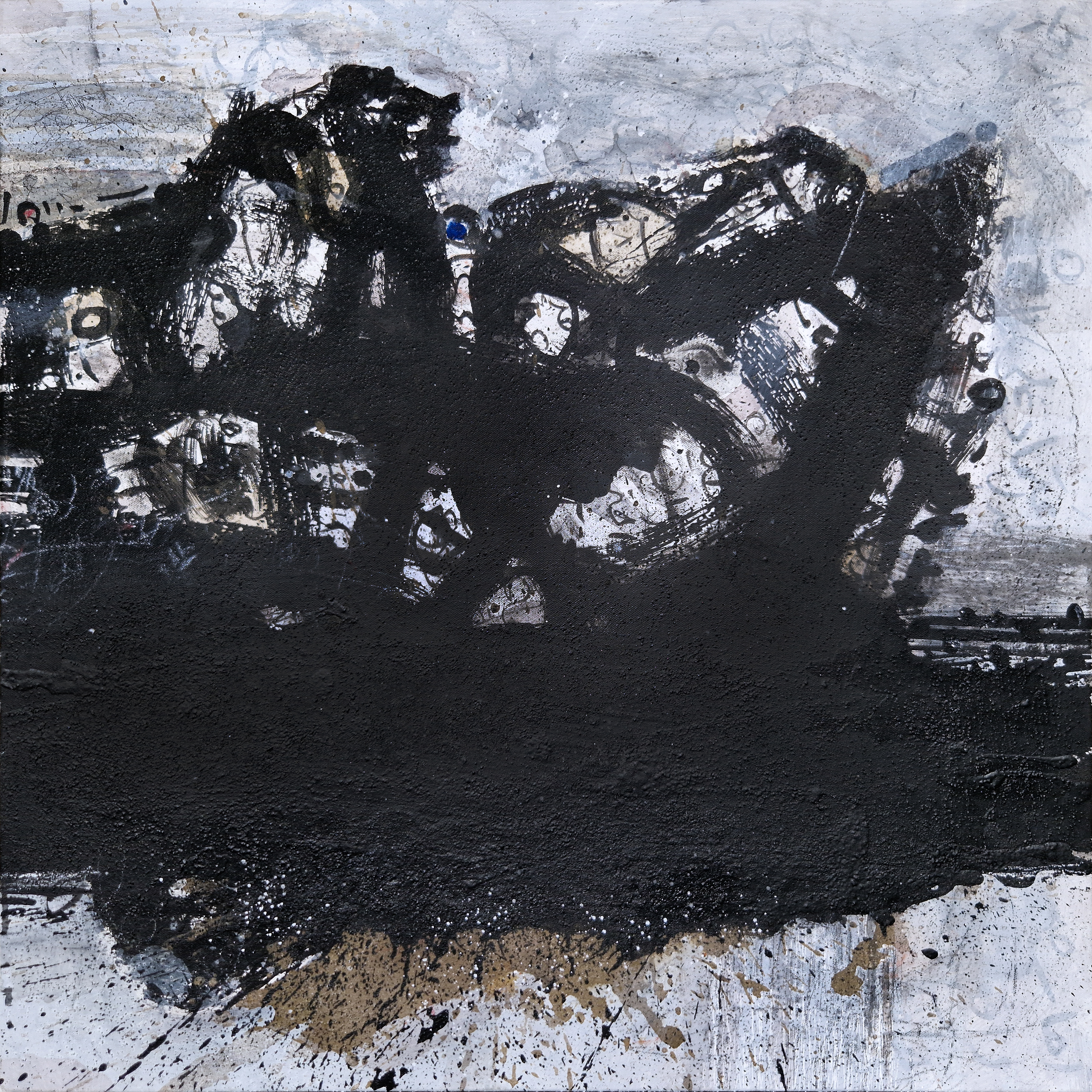 Identity 2-24 Marble dust, mixed media & acrylic on canvas 76 x 76 CM 2024