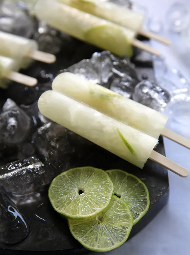 Margarita popsicles created and styled for blog and social posts