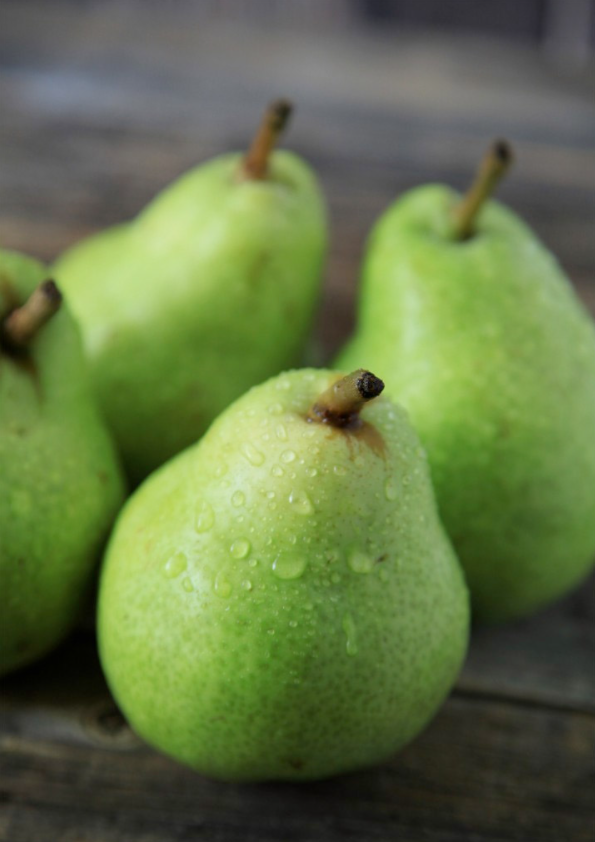 Pears styled for photos