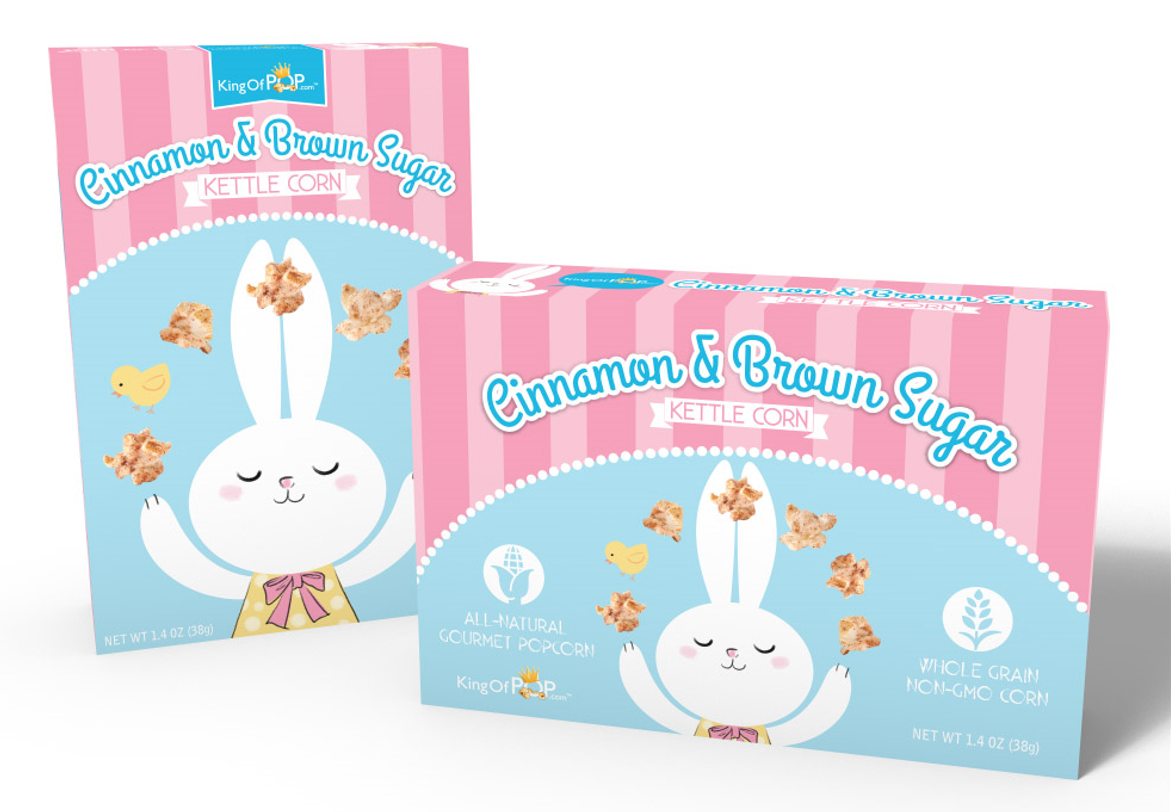 Front of Easter popcorn packaging