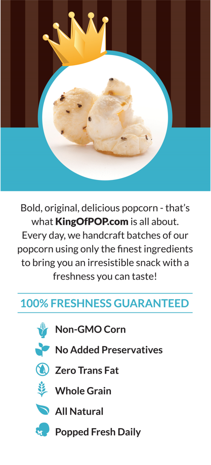 Popcorn description on retail packaging