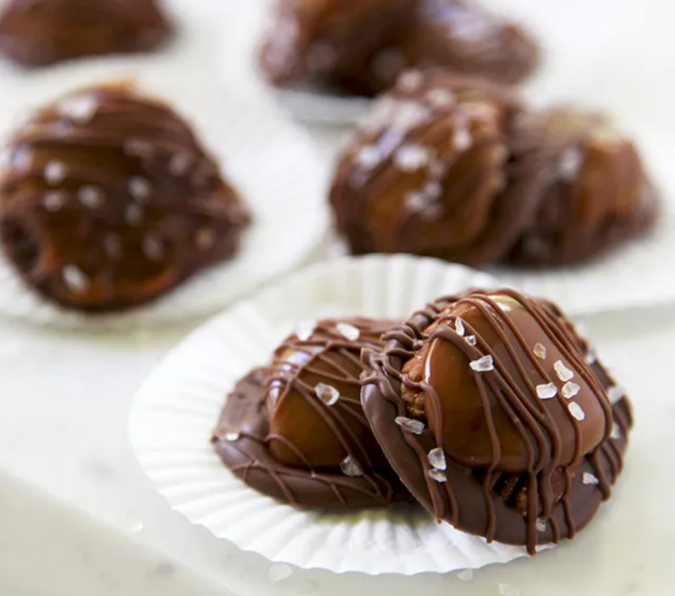 Chocolate candies created and styled for blog and social posts