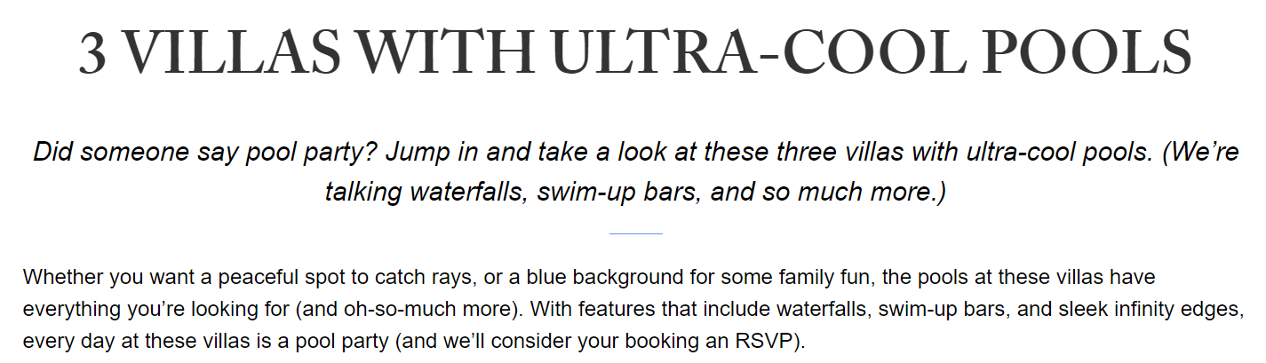 Excerpt from the Bath & Excerpt from a Villa Rental blog post