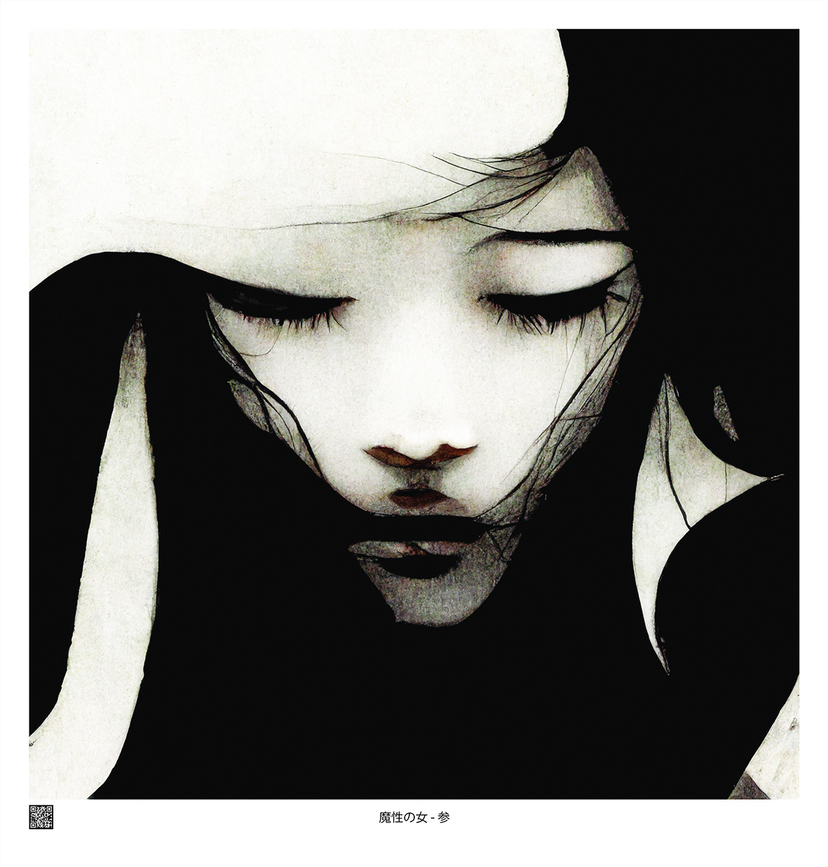 Title: 魔性の女 - 参. D.G.A. work from the AI&I- series. About the print: D.G.A. prints Limited Edition of only 5 prints! Printed on Carson Infinity Rag Photographique 310gsm. Size 43 x 45 cm. All prints are individually signed and numbered. Price: 2500,- NOK