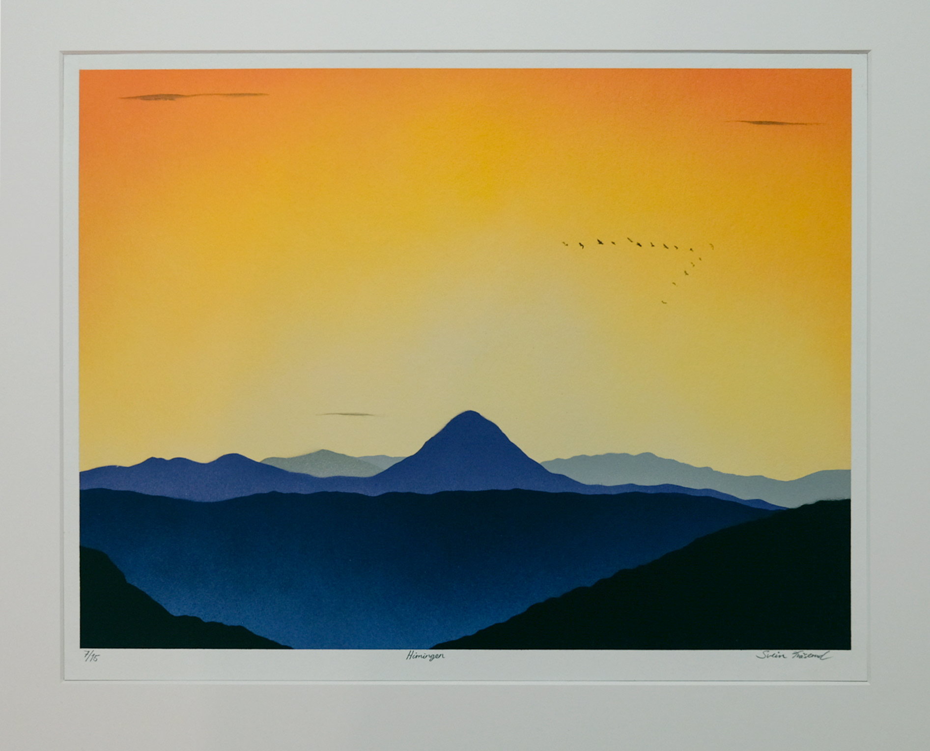 Title: Himingen. Only 15 made! Size: 40 x 50 cm Paper: Hahnemühle Mixed Media Bamboo 265g. Price 4500,- NOK