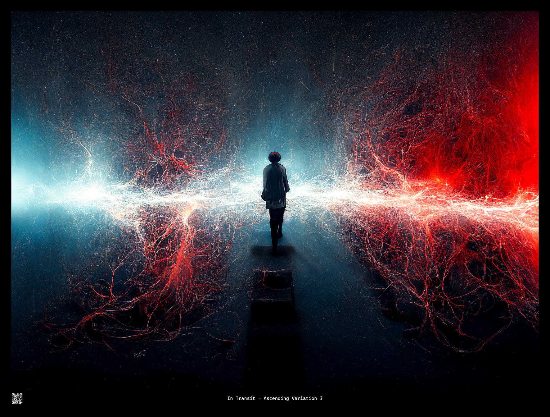 Title: In Transit - Ascending Variation 3. D.G.A. work from the AI&I- series. About the print: D.G.A. prints Limited Edition of only 1 print! Printed on Hahnemühle Photo Rag 308gsm. Size 73 x 55 cm. All prints are individually signed and numbered. Price: 5000,- NOK