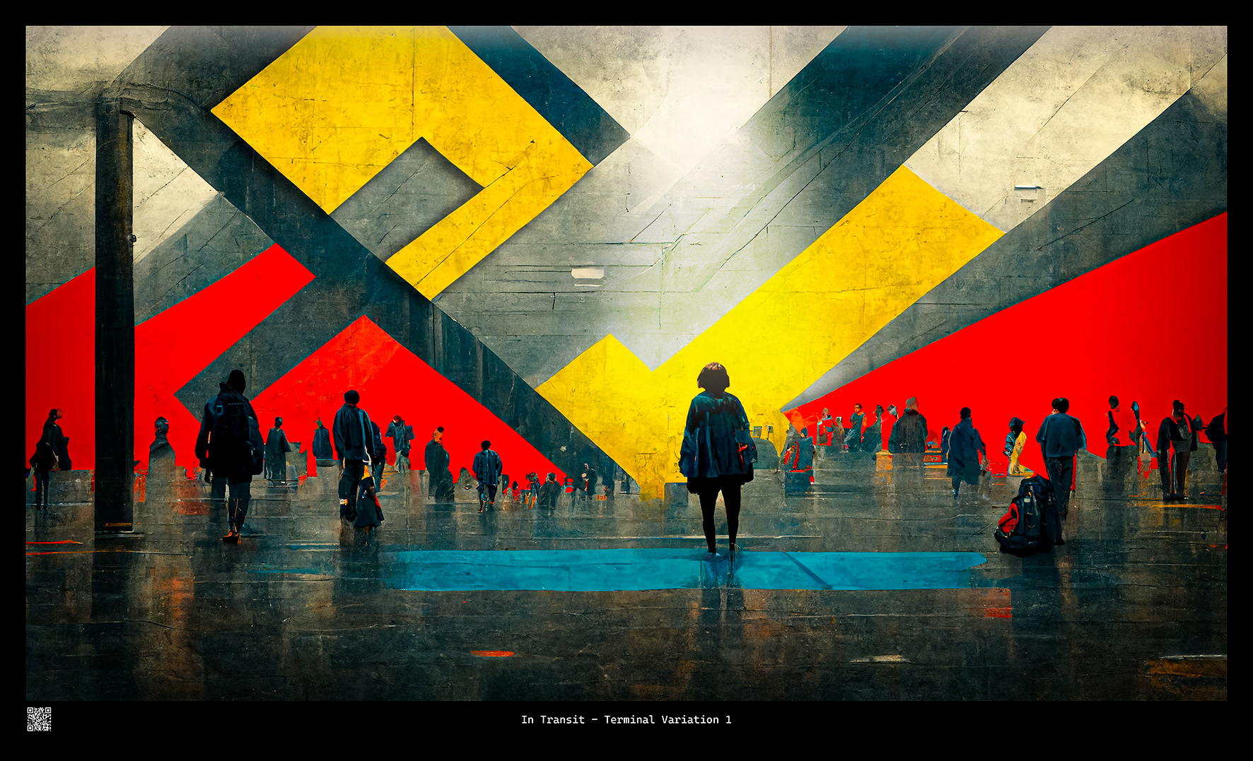 Title: In Transit - Terminal Variation 1. D.G.A. work from the AI&I- series. About the print: D.G.A. prints Limited Edition of only 1 print! Printed on Carson Infinity Rag Photographique 310gsm. Size 73 x 44 cm. All prints are individually signed and numbered. Price: 5000,- NOK