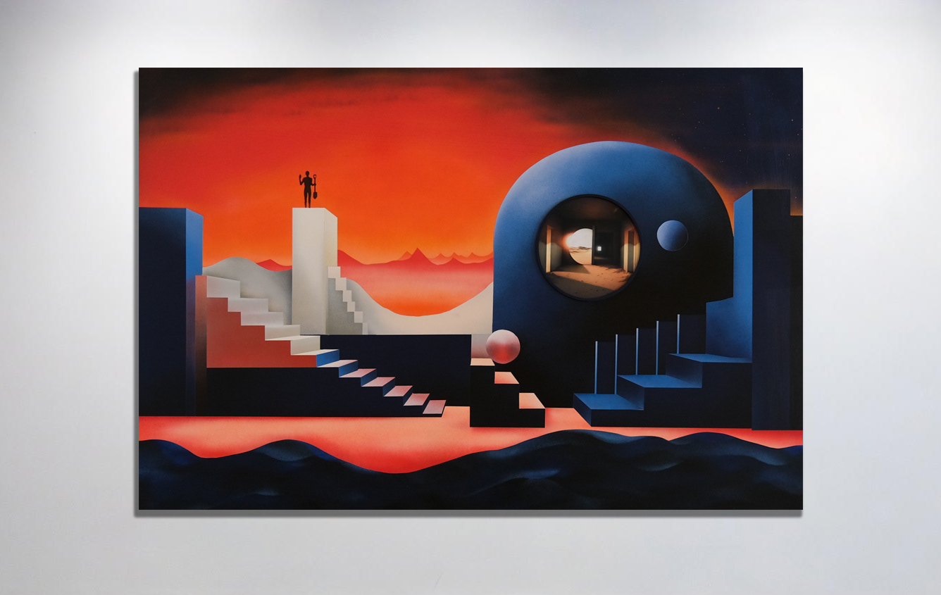 First There Was ... Spray paint on MDF Size: 120 x 80 cm.