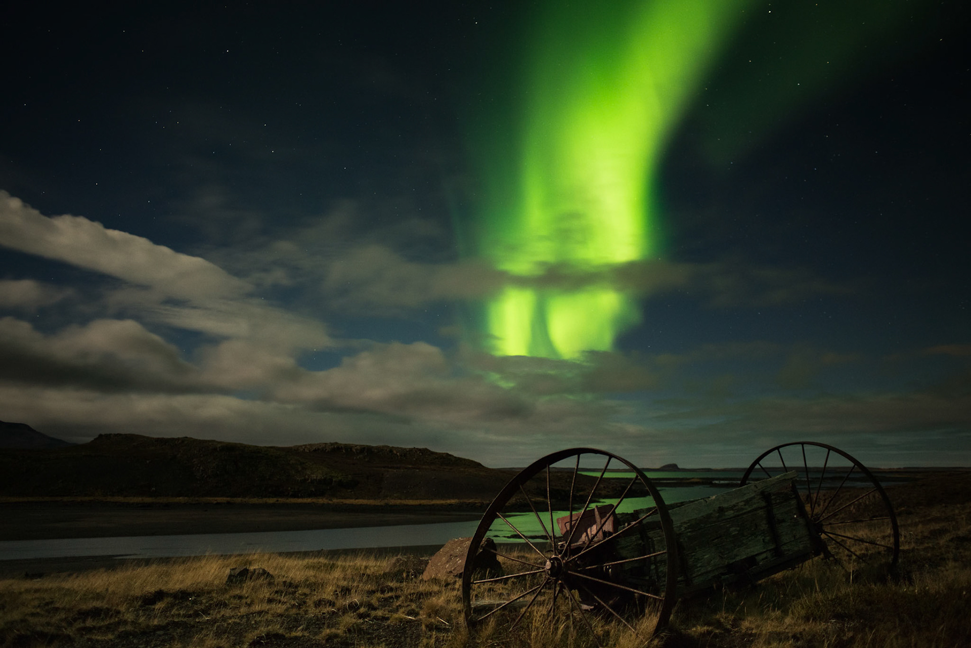 ©SVANA After one year of waiting I finally found the right moment. Northern lights shining above this long abandoned tool.