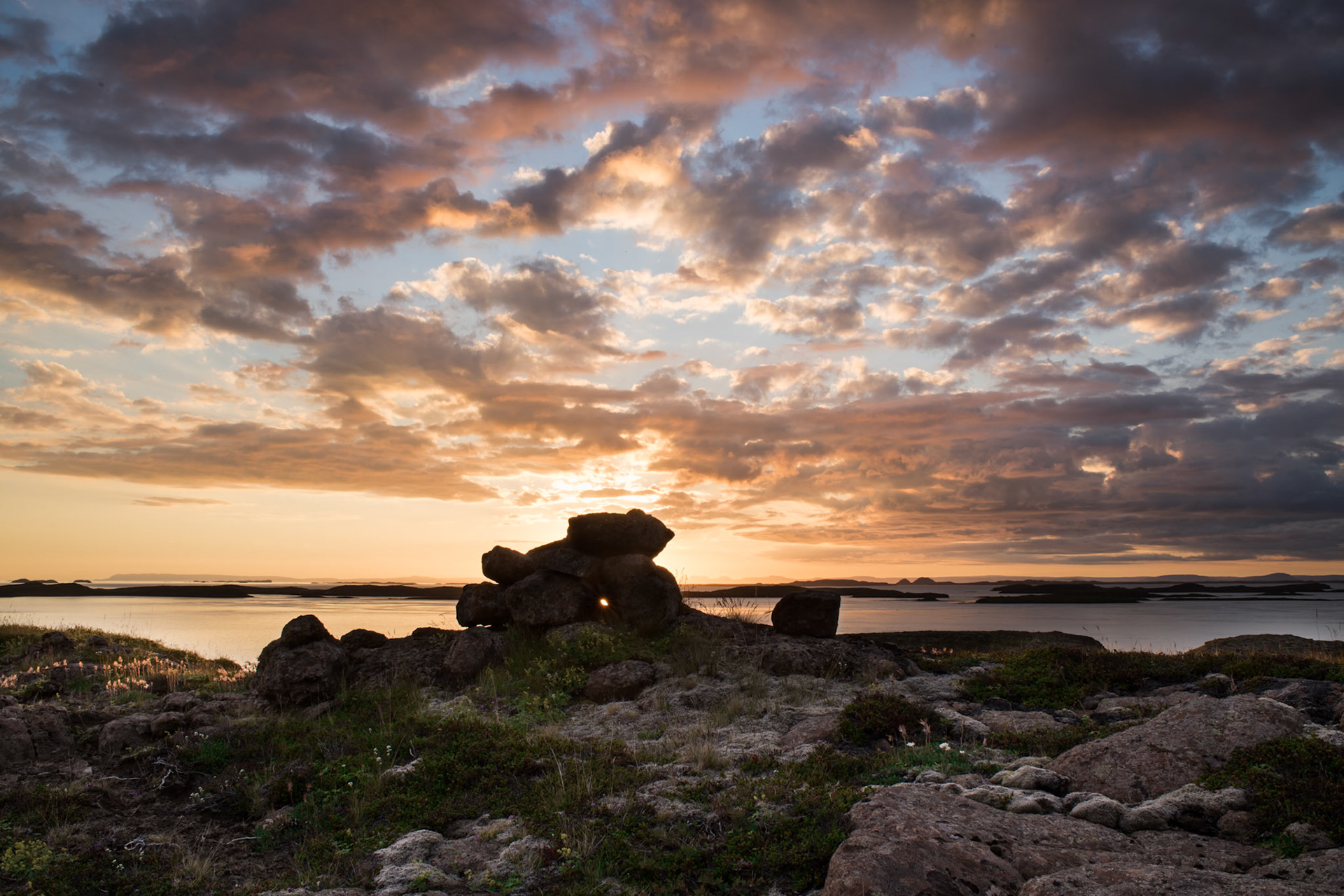 Snæfellsnes -Sunset at Breiðafjörður, Barðaströnd in the distance.