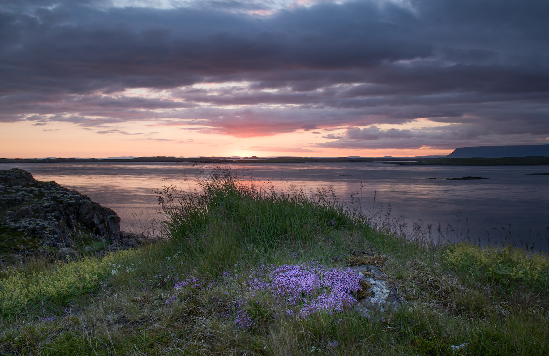 ©SVANA Sunset at Breiðafjörður, Barðaströnd in the distance.