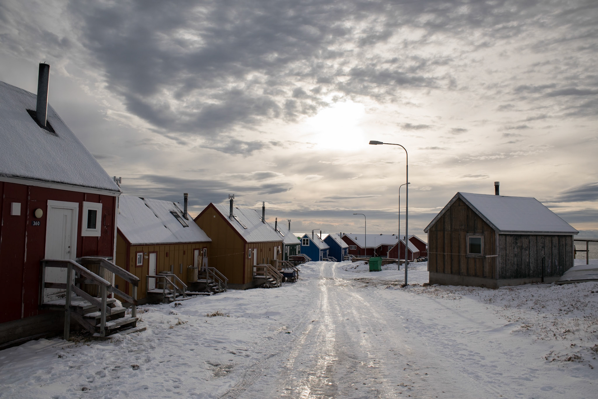 ©SVANA Ittoqqortoormiit on 24 September 2016. The first snow of the winter.The village is surrounded by ice for about 9 months of the year.
