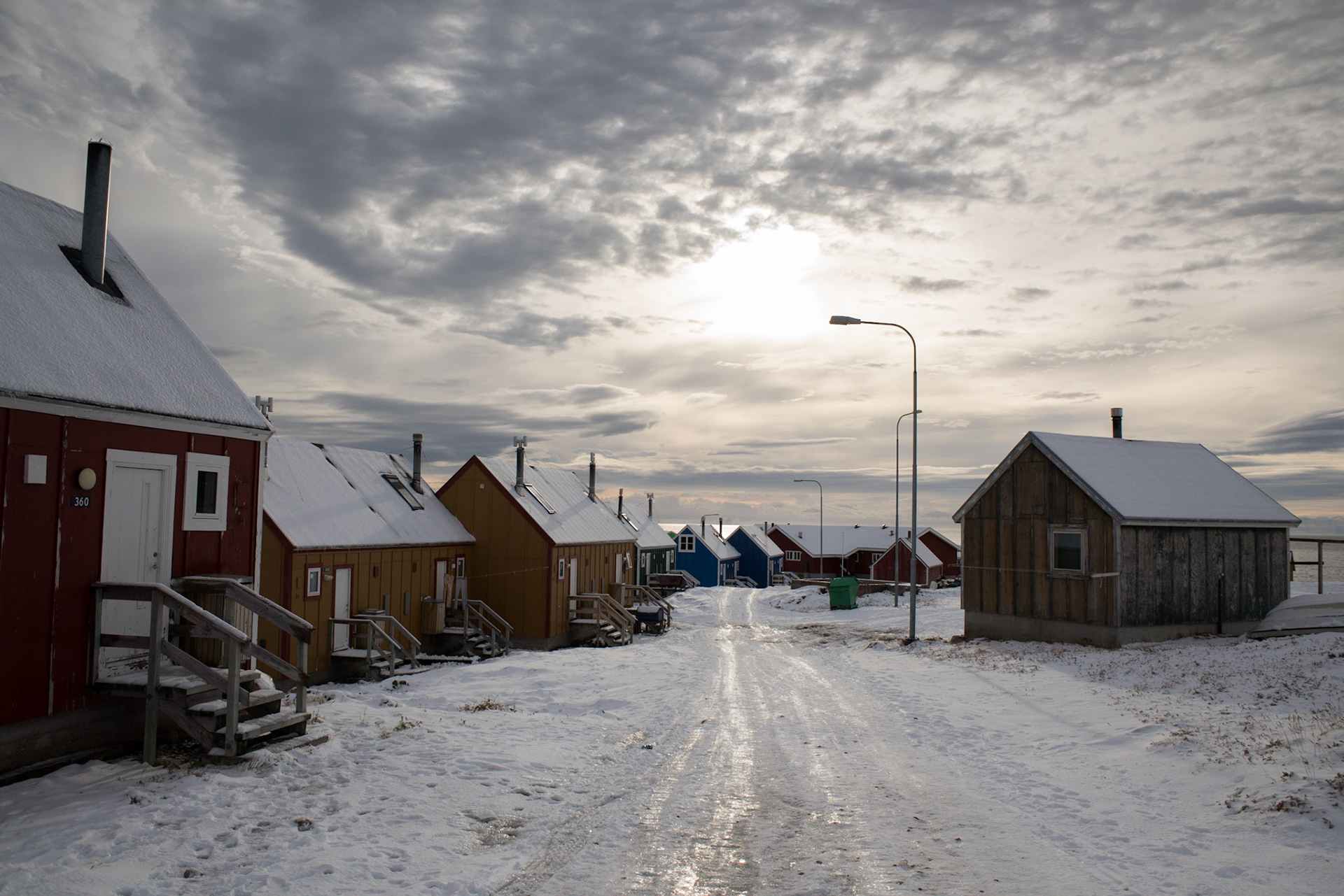 ©SVANA Ittoqqortoormiit on 24 September 2016. The first snow of the winter.The village is surrounded by ice for about 9 months of the year.