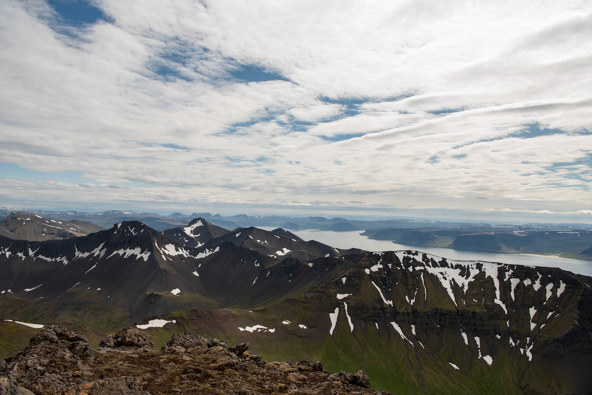 ©SVANA On the top at Kaldbakur the largest of the Westfjords Alps.