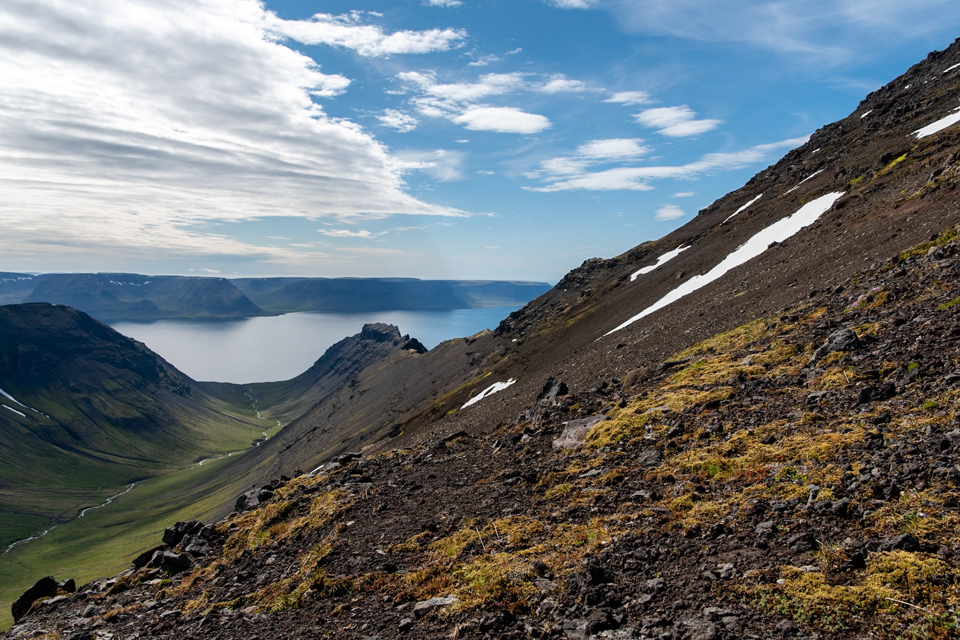 ©SVANA Fossdalur, Arnarfjörður. To get to mountain Kaldbakur, one way is to hike up the beautiful valley Fossdalur.