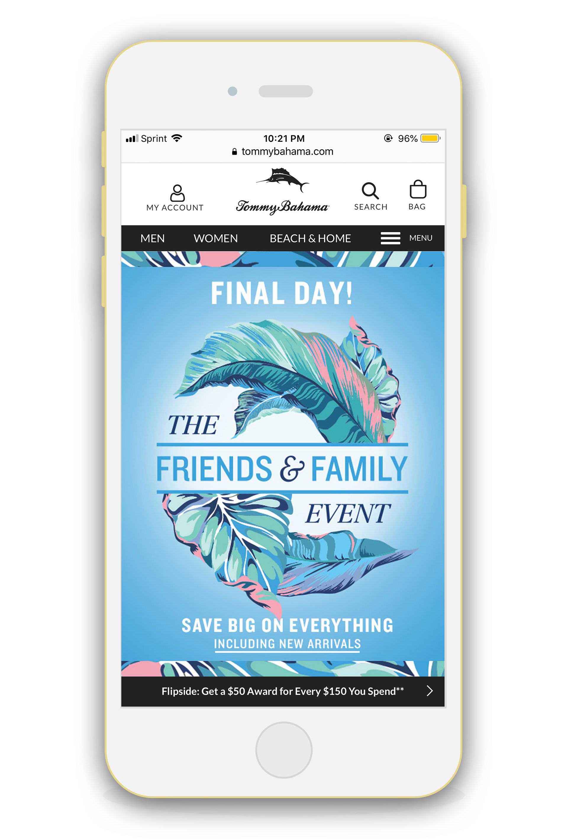 The Final Day solution for the mobile homepage