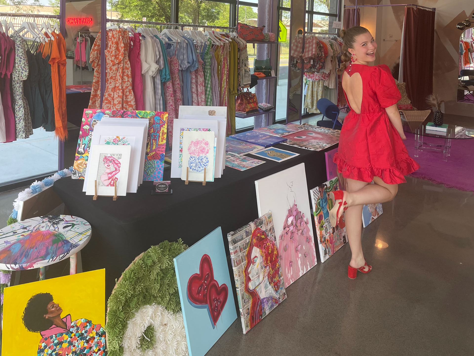 art sale at Faircloth boutique