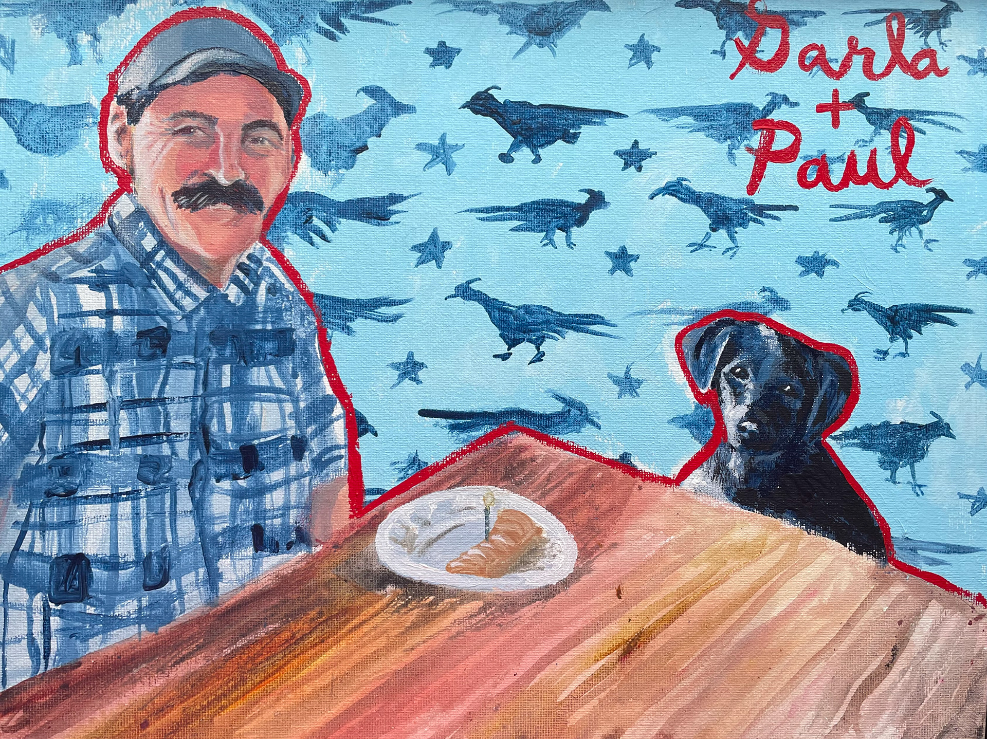 portrait of my friends dad and dog