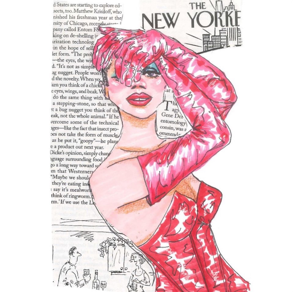markers and collage