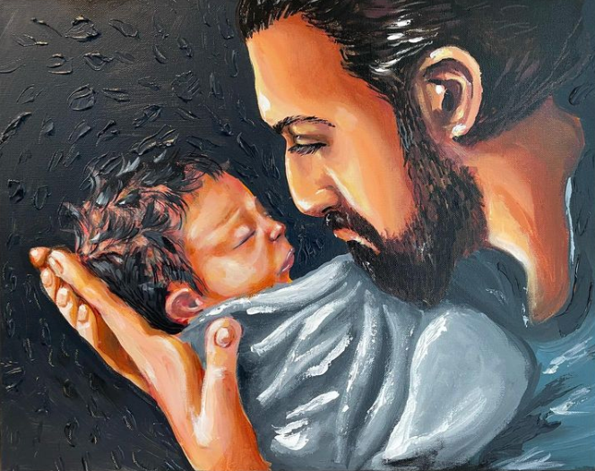 acrylic paint portrait