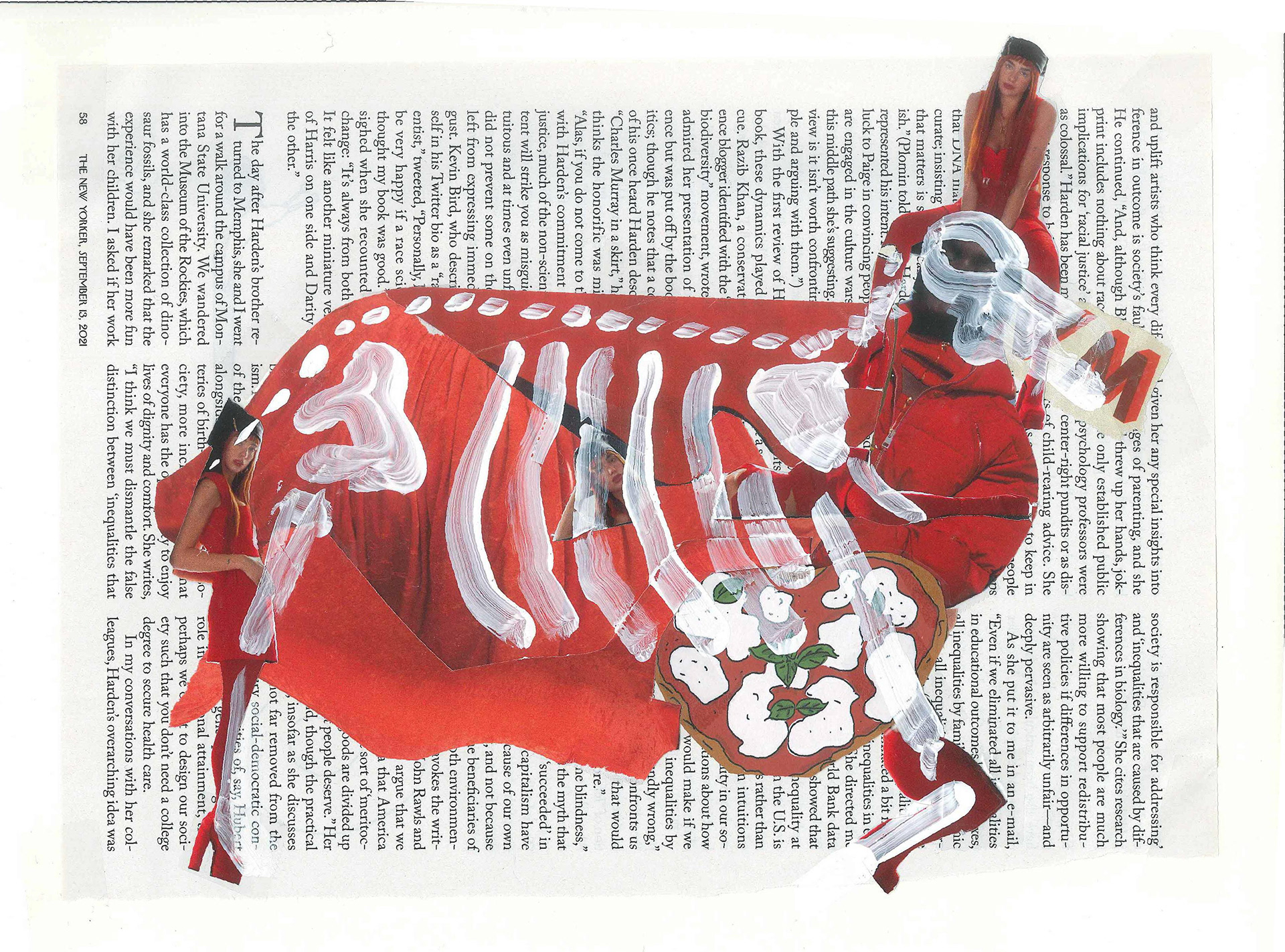 collage and paint