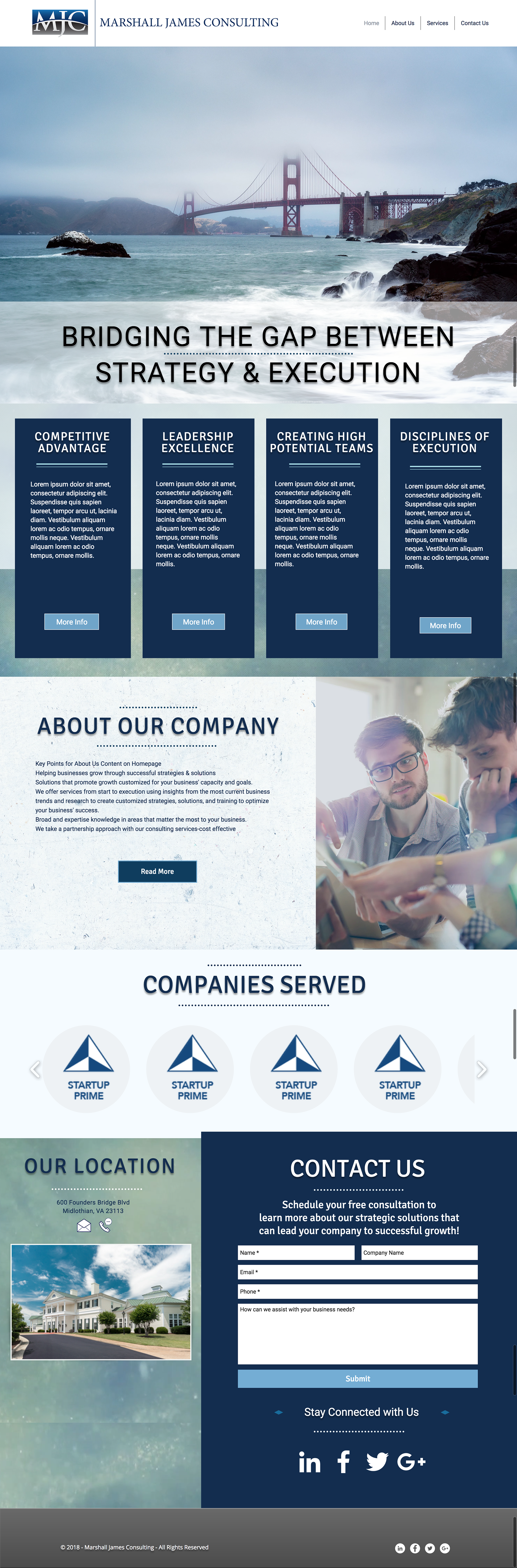 Homepage Design - Marashall JAmes