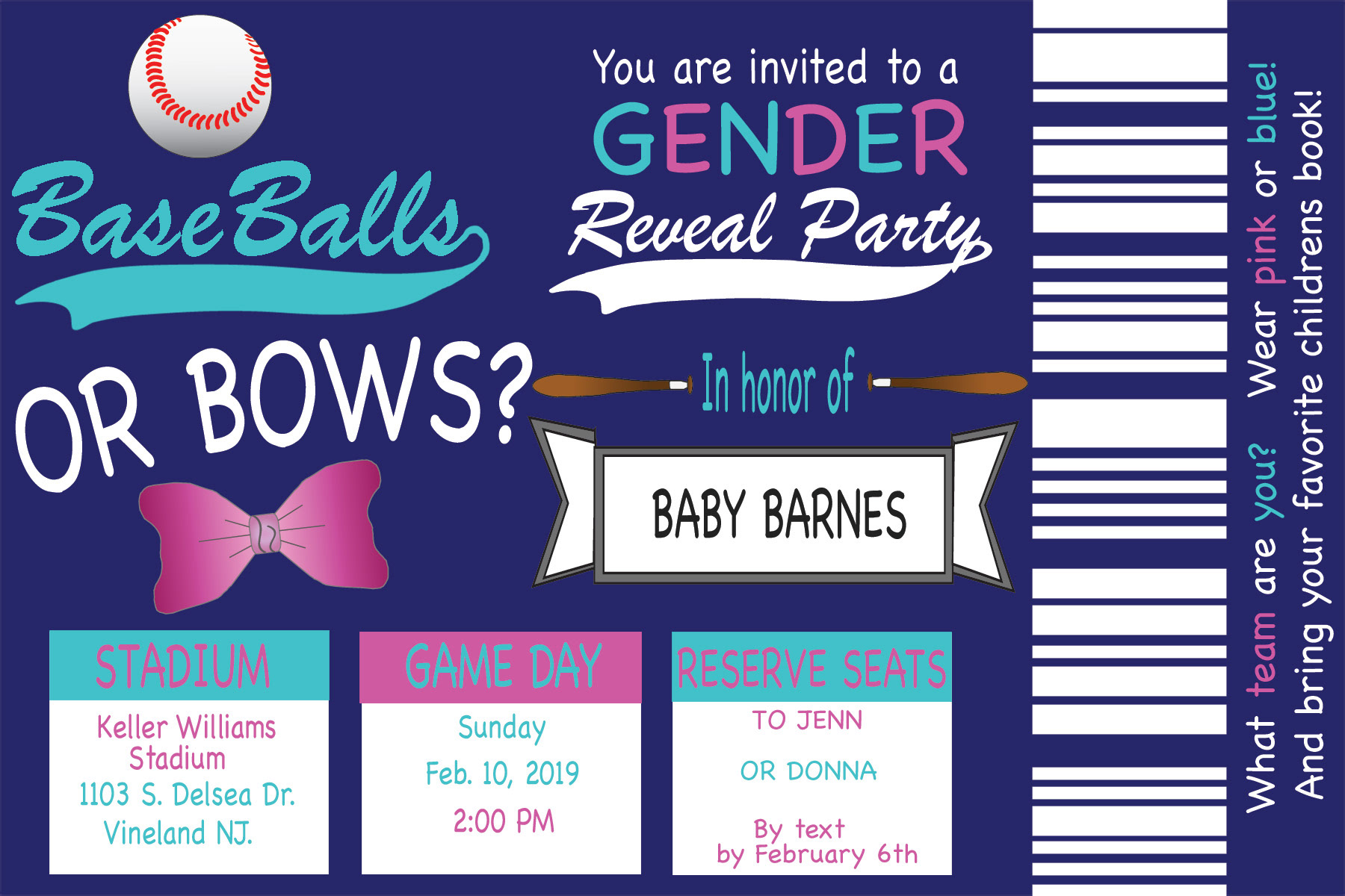 Gender Reveal Invitation