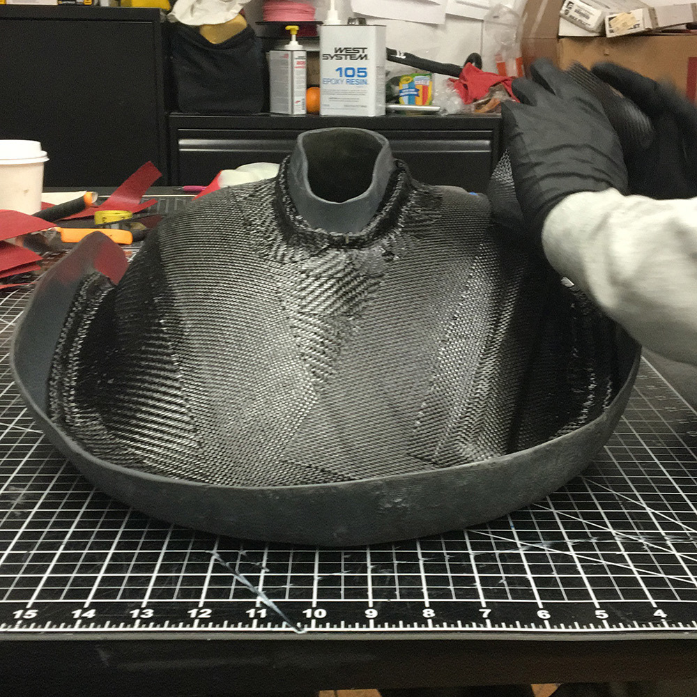 Carbon layered into final mold