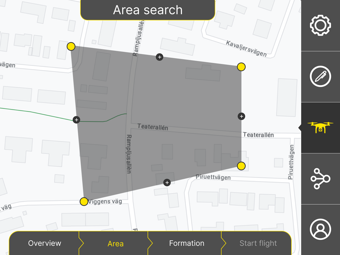 Choose the area to be searched